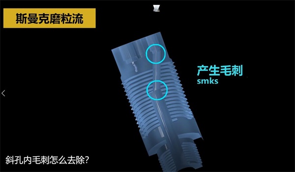 用<a href='http://aspachord.cn' target='_blank'><u>流體拋光機(jī)</u></a>，去除斜孔內(nèi)毛刺